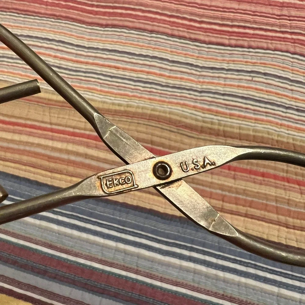 Vintage EKCO USA Metal Tongs Kitchen Utensil Serving Food Cooking
